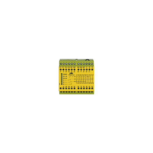 Pilz Not-Aus-Schaltgerät 24VDC 6n/o 4n/c 6LED PNOZ X10.1 #774749 Pilz Not-Aus-Schaltgerät 24VDC 6n/o 4n/c 6LED PNOZ X10.1 #774749