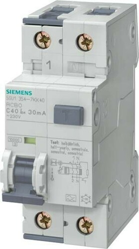 Siemens Dig.Industr. FI/LS-Schalter Typ A, 30mA, B40 5SU1354-6LB40