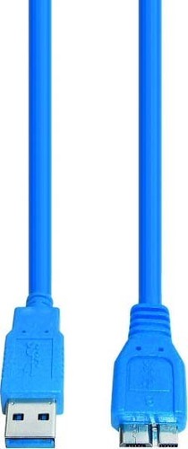E+P Elektrik USB3.0 Microkabel AB 1,5m,blau CC334
