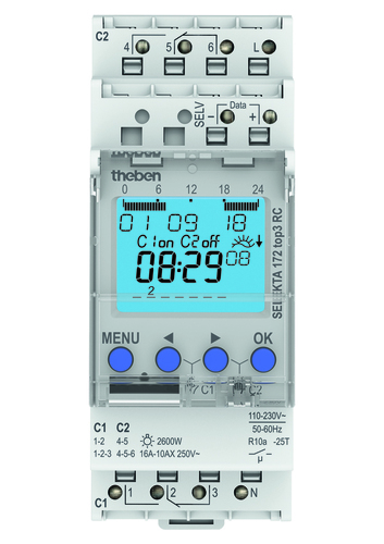 Theben Digitale Zeitschaltuhr Wochen- +Astroprog. SELEKTA 172 top3 RC Theben Digitale Zeitschaltuhr Wochen- +Astroprog. SELEKTA 172 top3 RC