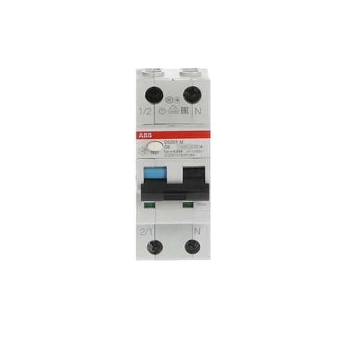 ABB Stotz S&J FI/LS-Schalter 10kA, 1p+N DS201MA-C6/0,03