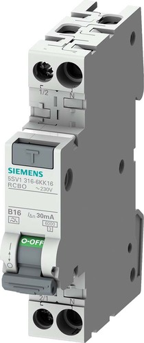 Siemens Dig.Industr. FI/LS-Schalter kompakt Typ A, 300mA, B16 5SV16166KK16