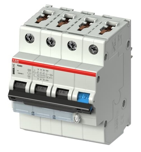 ABB Stotz S&J FI-LS Schalter 3PN,C,13A,30mA,6kA FS403E-C13/0.03