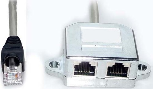 E+P Elektrik Netzwerkadapter 0,1m Telefon/Ethernet CC309Lose