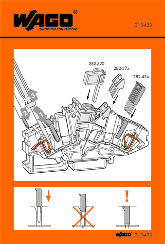 WAGO GmbH & Co. KG Handhabungsaufkleber f. 282-0821 210-423 WAGO GmbH & Co. KG Handhabungsaufkleber f. 282-0821 210-423