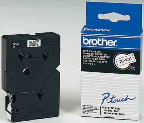 Brother Schriftbandkassette BF.weiß/DF.schwarz TC-201