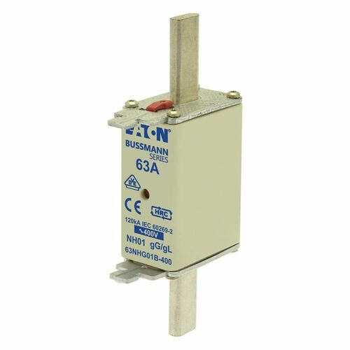 Eaton Sicherungseinsatz Nieders. 63A AC 400V 120kA 63NHG01B-400