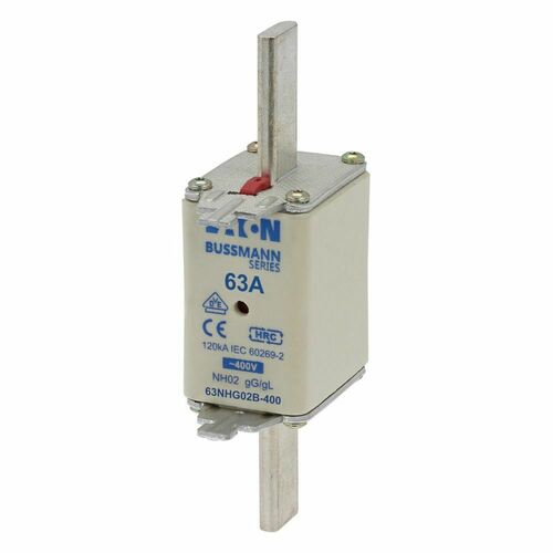 Eaton Sicherungseinsatz Nieders. 63A AC 400V 120kA 63NHG02B-400