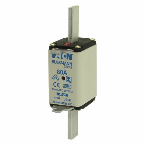 Eaton Sicherungseinsatz Nieders. 80A AC 400V 120kA 80NHG02BI-400