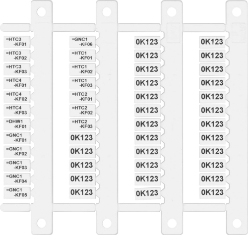 Finder Bezeichnungsschild-Matte mit 48 Schildern 093.48
