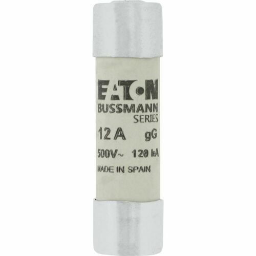 Eaton Sicherungseinsatz Nieders. 12A AC 500V 120kA CYL GG 14,#C14G12S Eaton Sicherungseinsatz Nieders. 12A AC 500V 120kA CYL GG 14,#C14G12S
