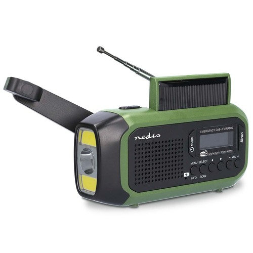 Nedis Notfallradio Handkurbel/Solar RDDBCR2000GN