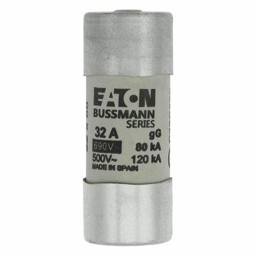 Eaton Sicherungseinsatz Nieders. 32A AC 690V 80kA CYL GG 22,#C22G32S Eaton Sicherungseinsatz Nieders. 32A AC 690V 80kA CYL GG 22,#C22G32S