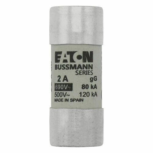 Eaton Sicherungseinsatz Nieders. 2A AC 690V 80kA CYLINDRICA#C22G2