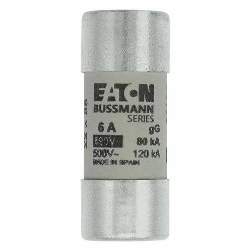 Eaton Sicherungseinsatz Nieders. 6A AC 690V 80kA CYLINDRICA#C22G6
