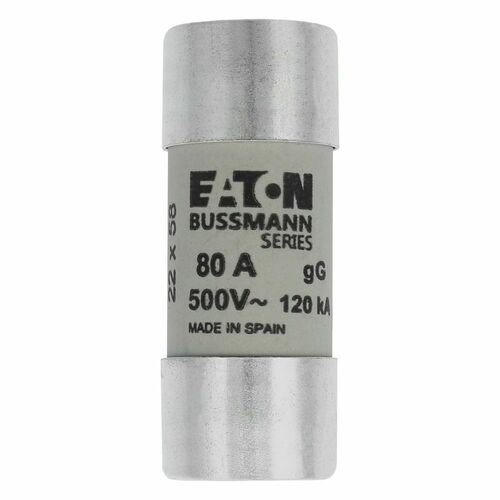 Eaton Sicherungseinsatz Nieders. 80A AC 500V 120kA CYLINDRICA#C22G80