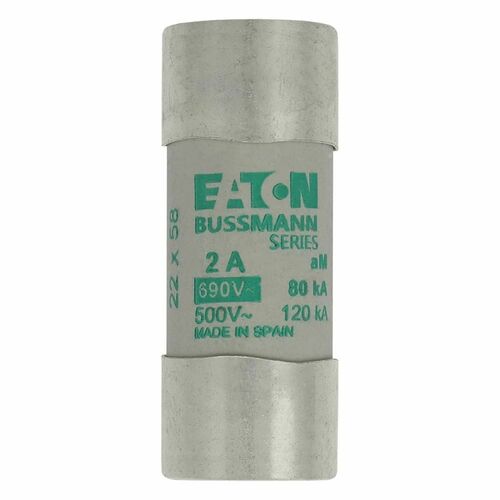 Eaton Sicherungseinsatz Nieders. 2A AC 690V 80kA CYLINDRICA#C22M2