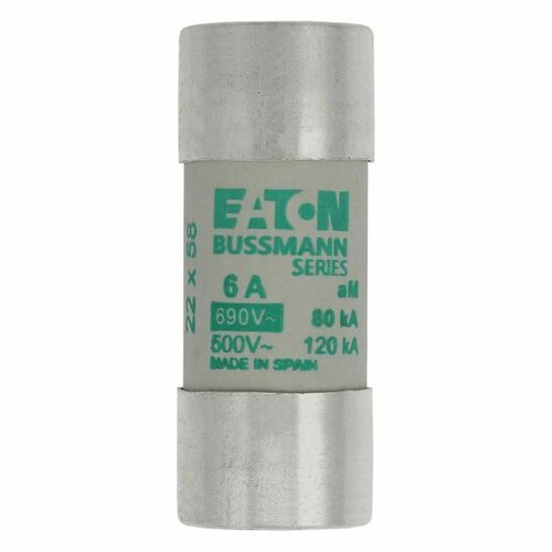 Eaton Sicherungseinsatz Nieders. 6A AC 690V 80kA CYLINDRICA#C22M6