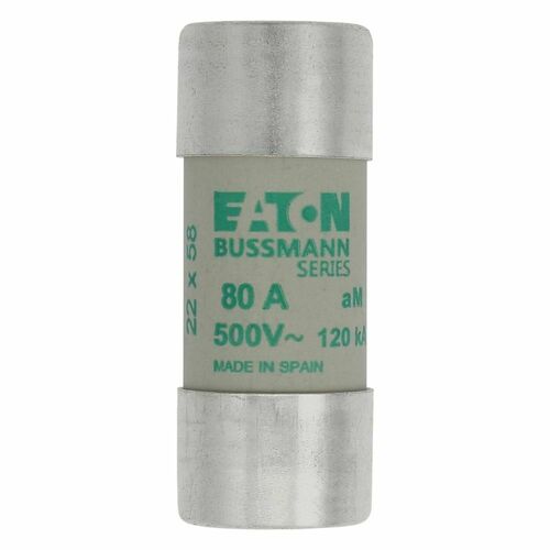 Eaton Sicherungseinsatz Nieders. 80A AC 500V 120kA CYLINDRICA#C22M80