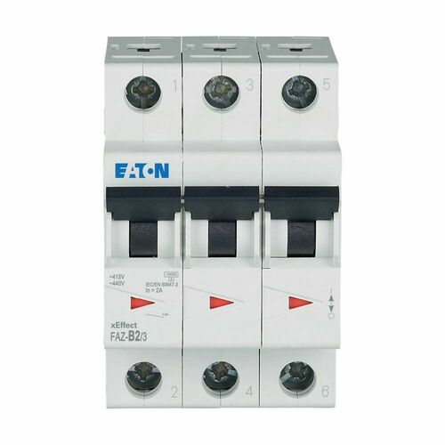 Eaton Leitungsschutzschalter 3p. 2A Charakt.: B FAZ-B2/3