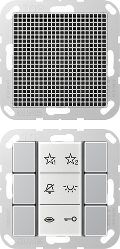 Jung Audio-Innenstation m.Beschriftungsfeld SI AI A 6 AL