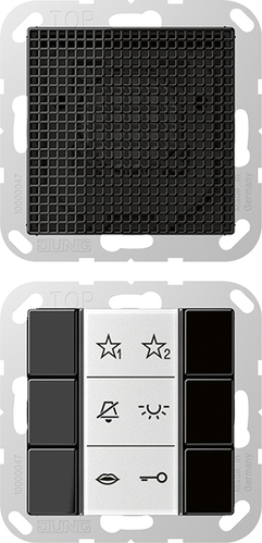 Jung Audio-Innenstation m.Beschriftungsfeld SI AI A 6 SW