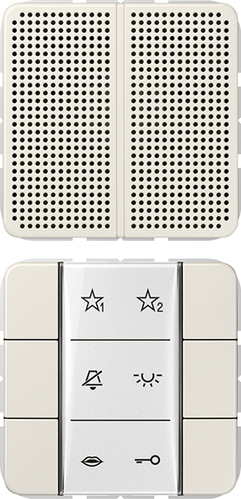 Jung Audio-Innenstation m.Beschriftungsfeld SI AI CD 6 W