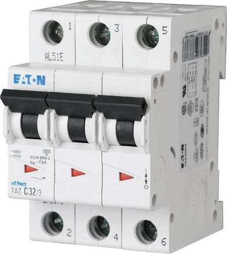 Eaton Leitungsschutzschalter 3p. 1,5A Charakt.: C FAZ-C1,5/3