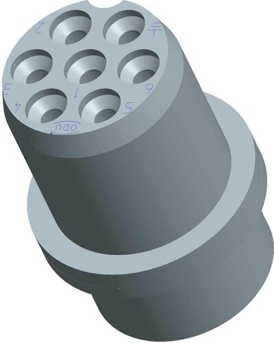 ODU Stift-Iso-Kontakt 7-pol. Crimp Gr.I 207.802.004.007.000