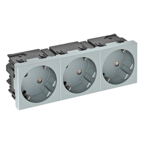 OBO Bettermann Vertr Steckdose 33 Grad, 3-fach Schutzkontakt,Con.45 STD-D3SC AL3 OBO Bettermann Vertr Steckdose 33 Grad, 3-fach Schutzkontakt,Con.45 STD-D3SC AL3