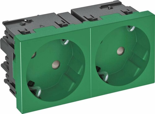 OBO Bettermann Vertr Steckdose 33 Grad, 2-fach Schutzkontakt,Con.45 STD-D3SC MZGN2