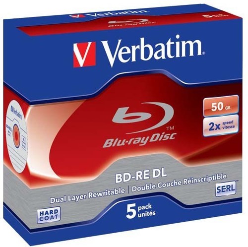 Verbatim BD-RE,DL 50GBJewelcase 43760 (VE5)