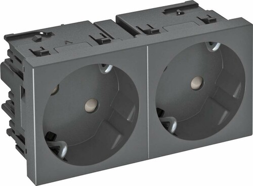 OBO Bettermann Vertr Steckdose 33 Grad, 2-fach Schutzkontakt,Con.45 STD-D3SC SWGR2