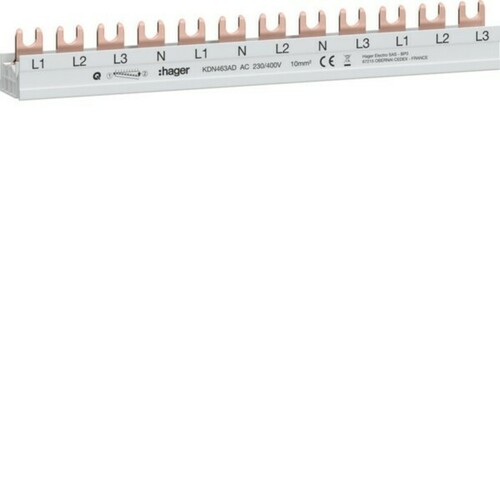Hager Phasenschiene 4P Gabel 63A 1 KDN463AD Hager Phasenschiene 4P Gabel 63A 1 KDN463AD