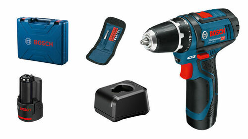Bosch Power Tools Akku-Bohrschrauber, 2 x Ak ku GBA 12V 2.0Ah GSR 12V-15