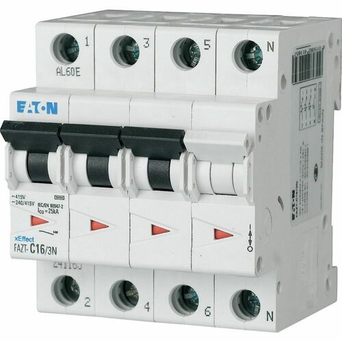 Eaton Leitungsschutzschalter 3p. 6A Charakt.: C FAZT-C6/3N