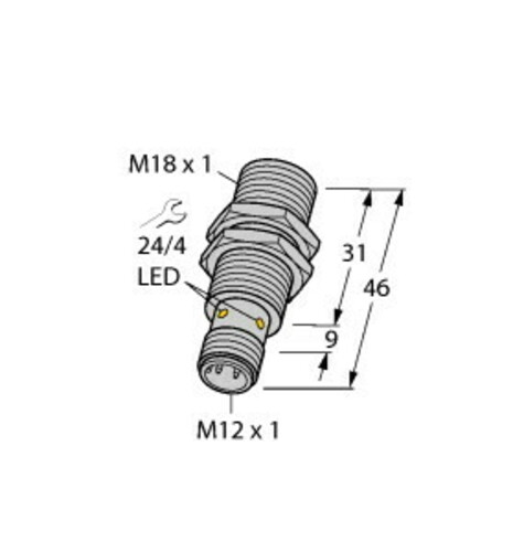 Turck Sensor induktiv BI8-M18K-AP6X-H1141