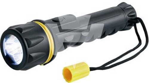 Hückmann Gummi-Taschenlampe LED, 2xAA 137508