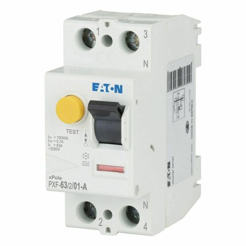 Eaton FI-Schutzschalter 63A 2p, 100mA PXF-63/2/01-A
