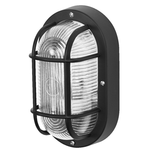 Ledvance ISO-Ovalleuchte E27, schwarz Bulk.Ess.OvalE27sw