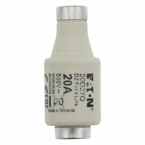 Eaton Sicherungseinsatz Nieders. 20A AC 500V 50kA FUSE 20A D#20D27Q