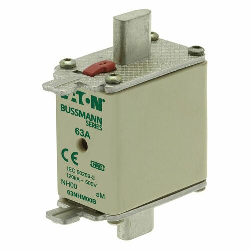 Eaton Sicherungseinsatz Nieders. 63A AC 500V 120kA FUSE NH 00#63NHM00B