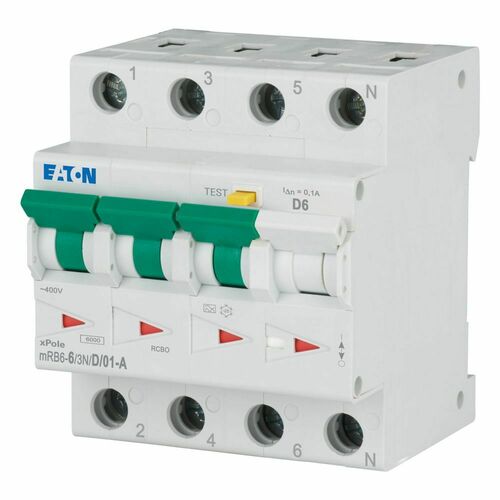 Eaton FI/LS Kombination 6A 100mA mRB6-6/3N/D/01-A