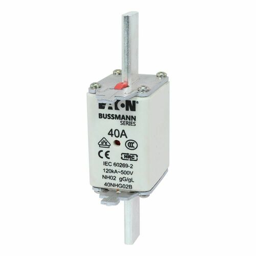 Eaton Sicherungseinsatz Nieders. 40A AC 500V 120kA NH FUSE 40#40NHG02B