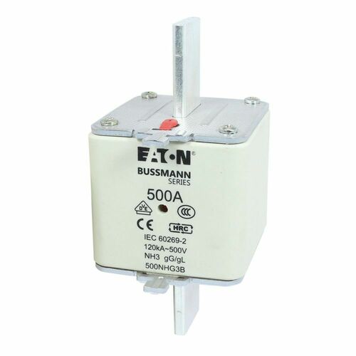 Eaton Sicherungseinsatz Nieders. 500A AC 500V 120kA NH FUSE 50#500NHG3B