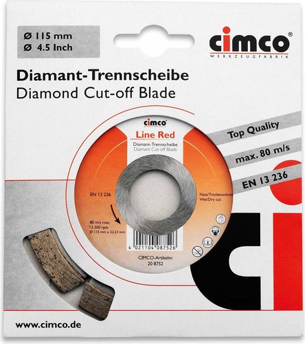 Cimco Werkzeuge Diamanttrennscheibe D=115mm 208752