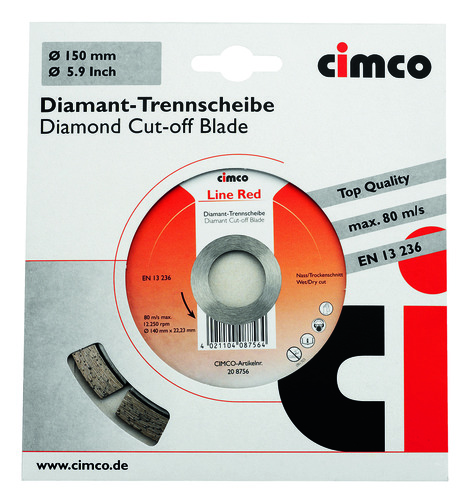 Cimco Werkzeuge Diamanttrennscheibe D=140mm 208756