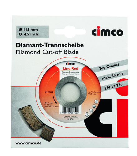 Cimco Werkzeuge Diamanttrennscheibe D=180mm 208760