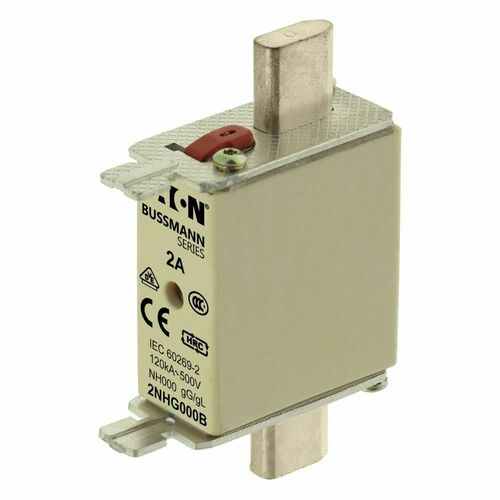 Eaton Sicherungseinsatz Nieders. 2A AC 500V 120kA NH-SICHERU#2NHG000B