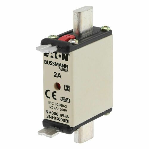 Eaton Sicherungseinsatz Nieders. 2A AC 500V 120kA NH-SICHERU#2NHG000BI
